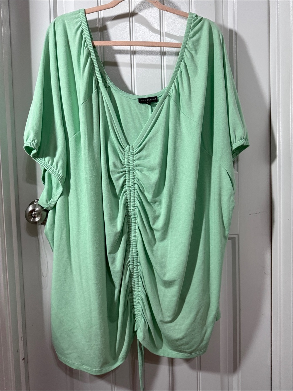 Lane Bryant Light Mint Gathered Front Tunic